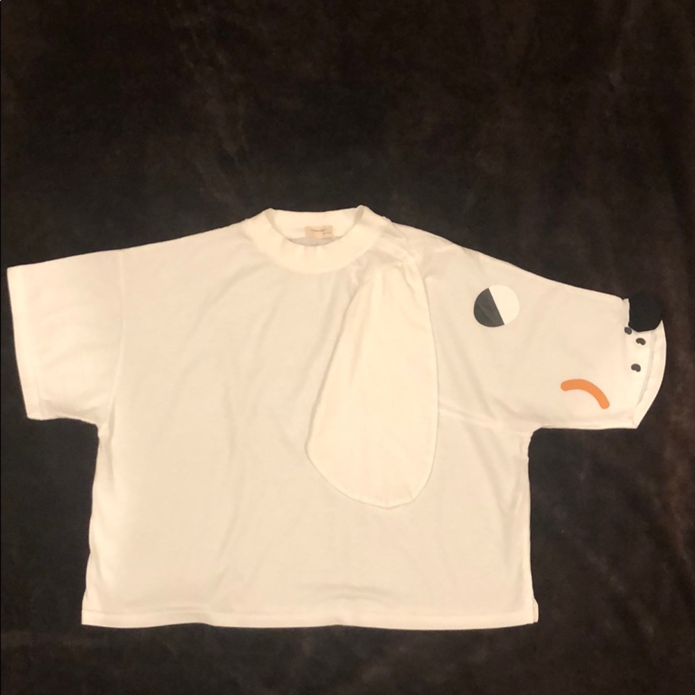 Cute Dog Sleeve Crop Top